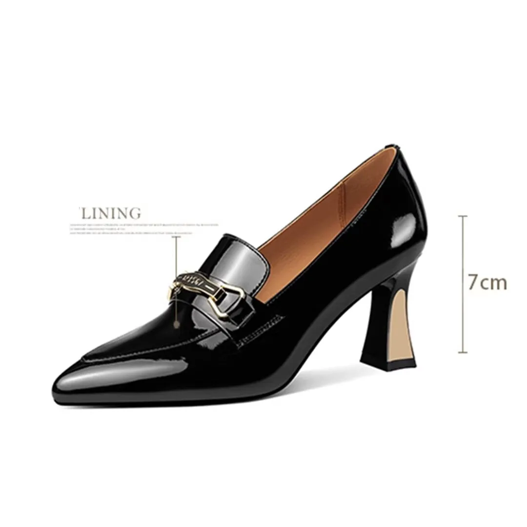 Classic Chic Cow Leather Pumps