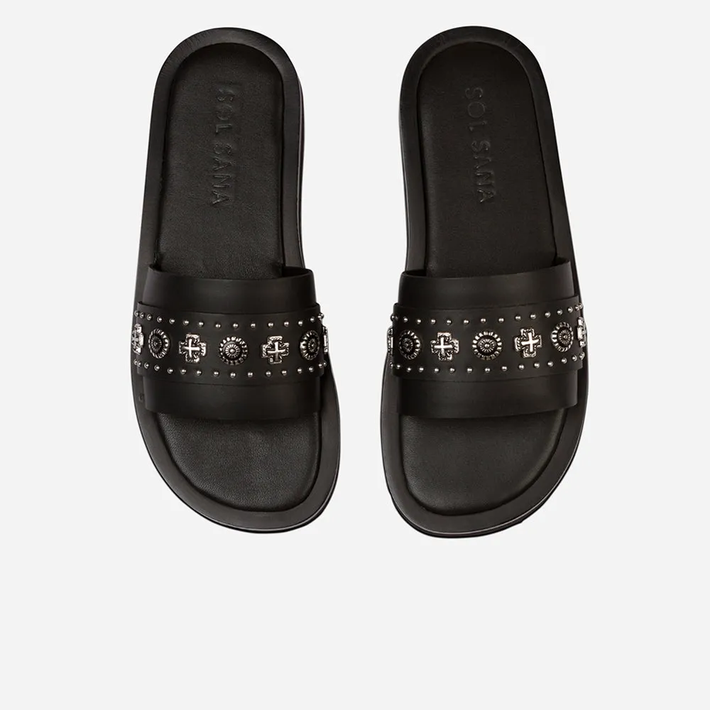 Cleo Slide Black/Silver