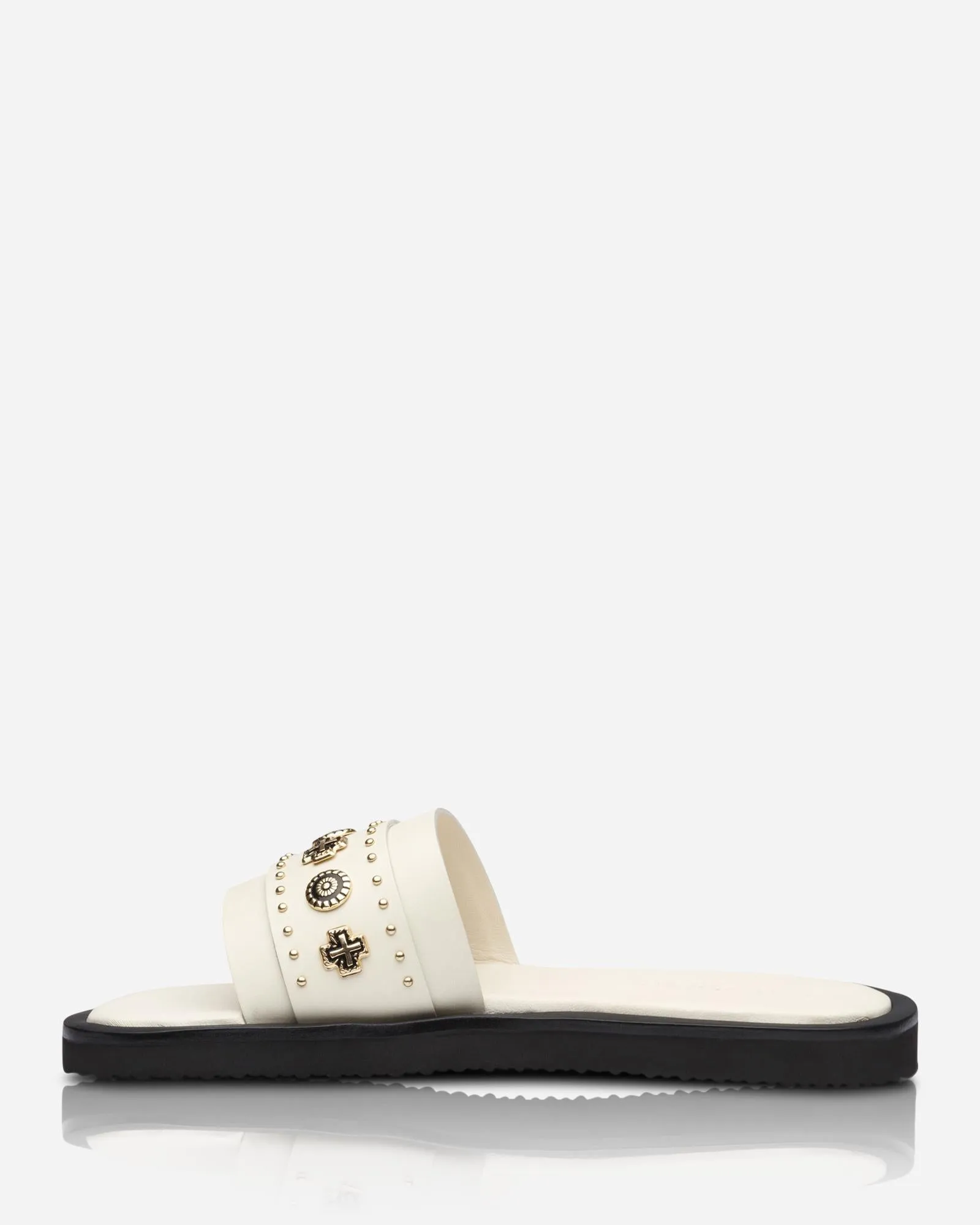 Cleo Slide Off White/Gold