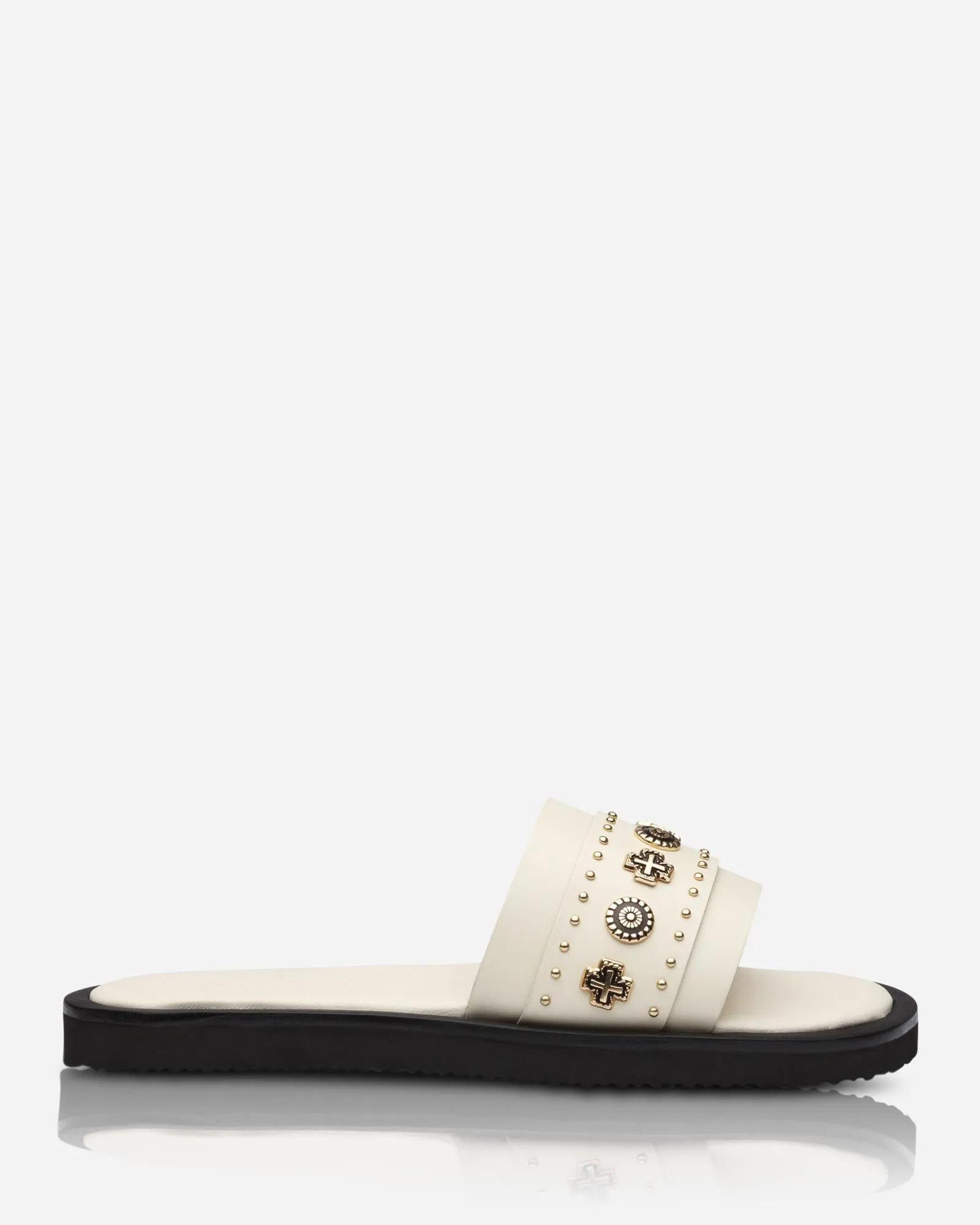 Cleo Slide Off White/Gold