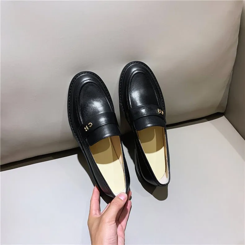 Colorful Chic Round Toe Slip-On Brogues