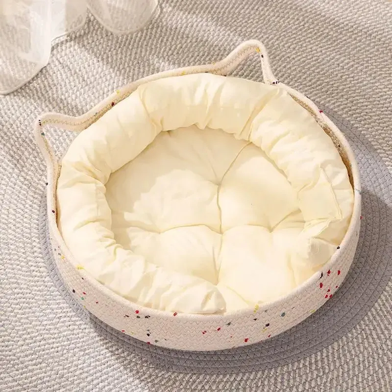 Cozy Cotton Rope Pet Nest - Ultimate Comfort for Cats & Dogs