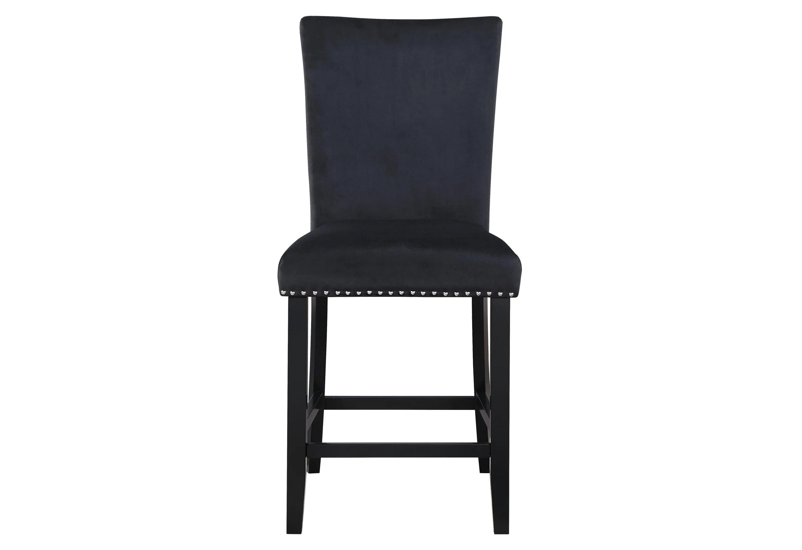 D04 Black Velvet Bar Stool - Elegant Seat