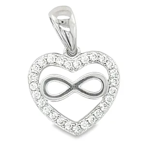 D1630 infinite with CZ Heart Pendant