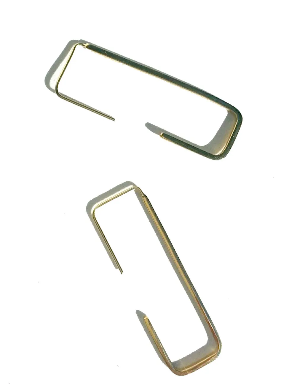 Earrings Gold on Brass Rectangle