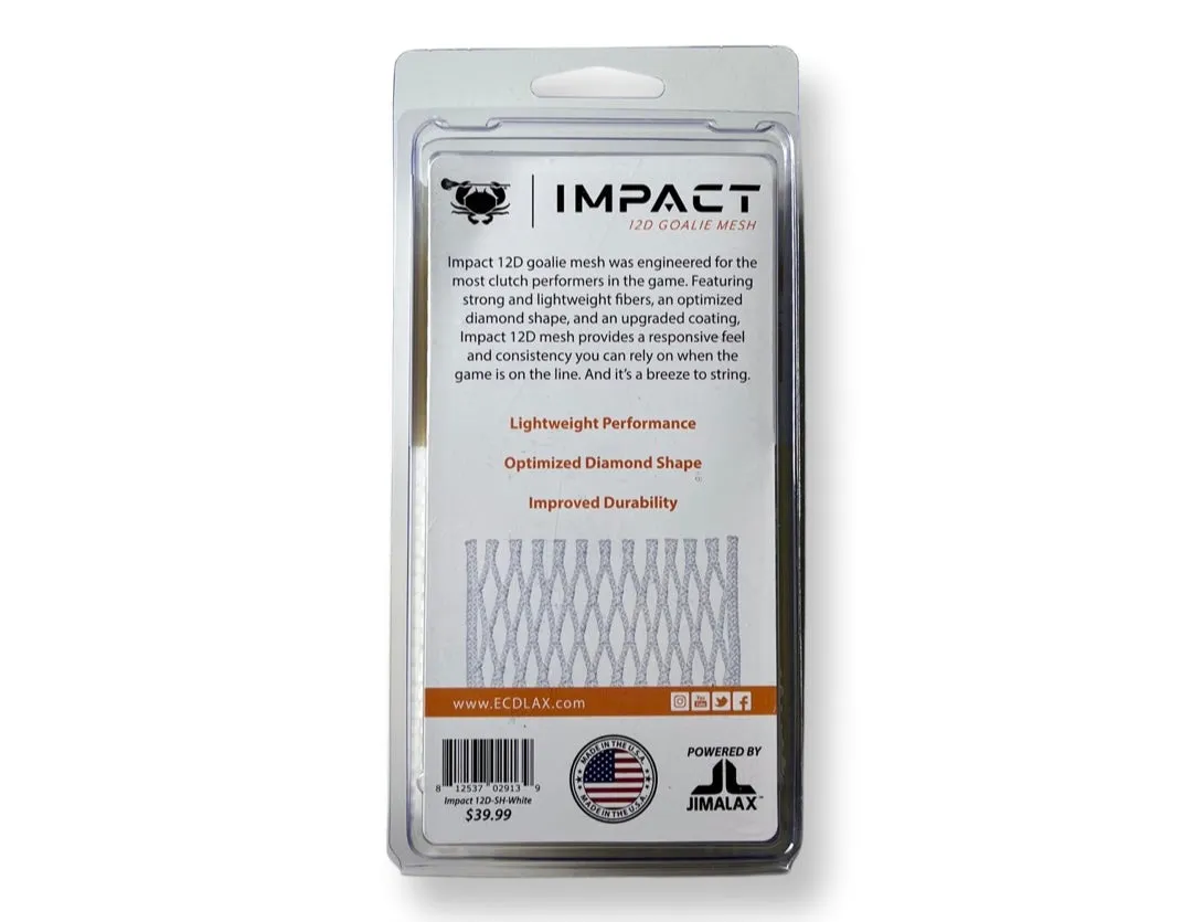 ECD Lacrosse Impact 12D Goalie Mesh Semi Hard