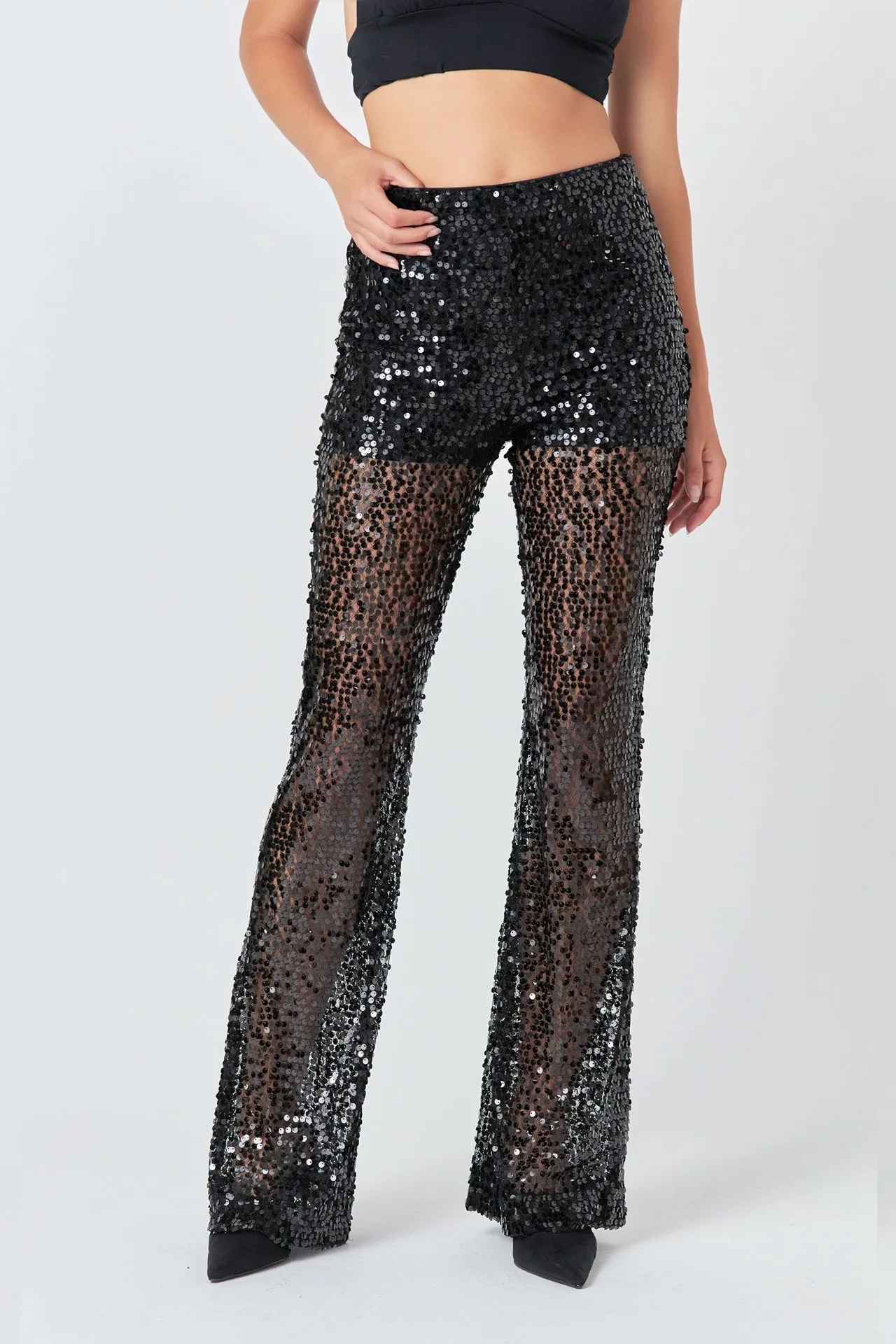 Endless Rose - Flared Sequins Pants