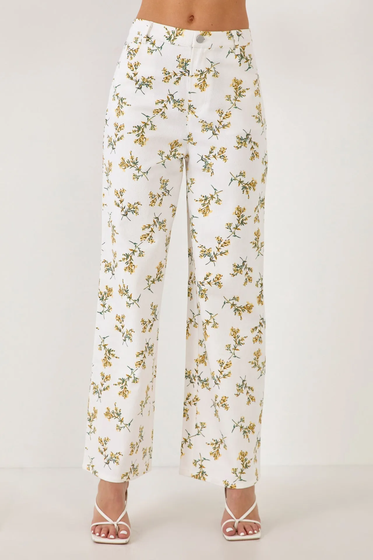 English Factory - Floral Straight Leg Pants