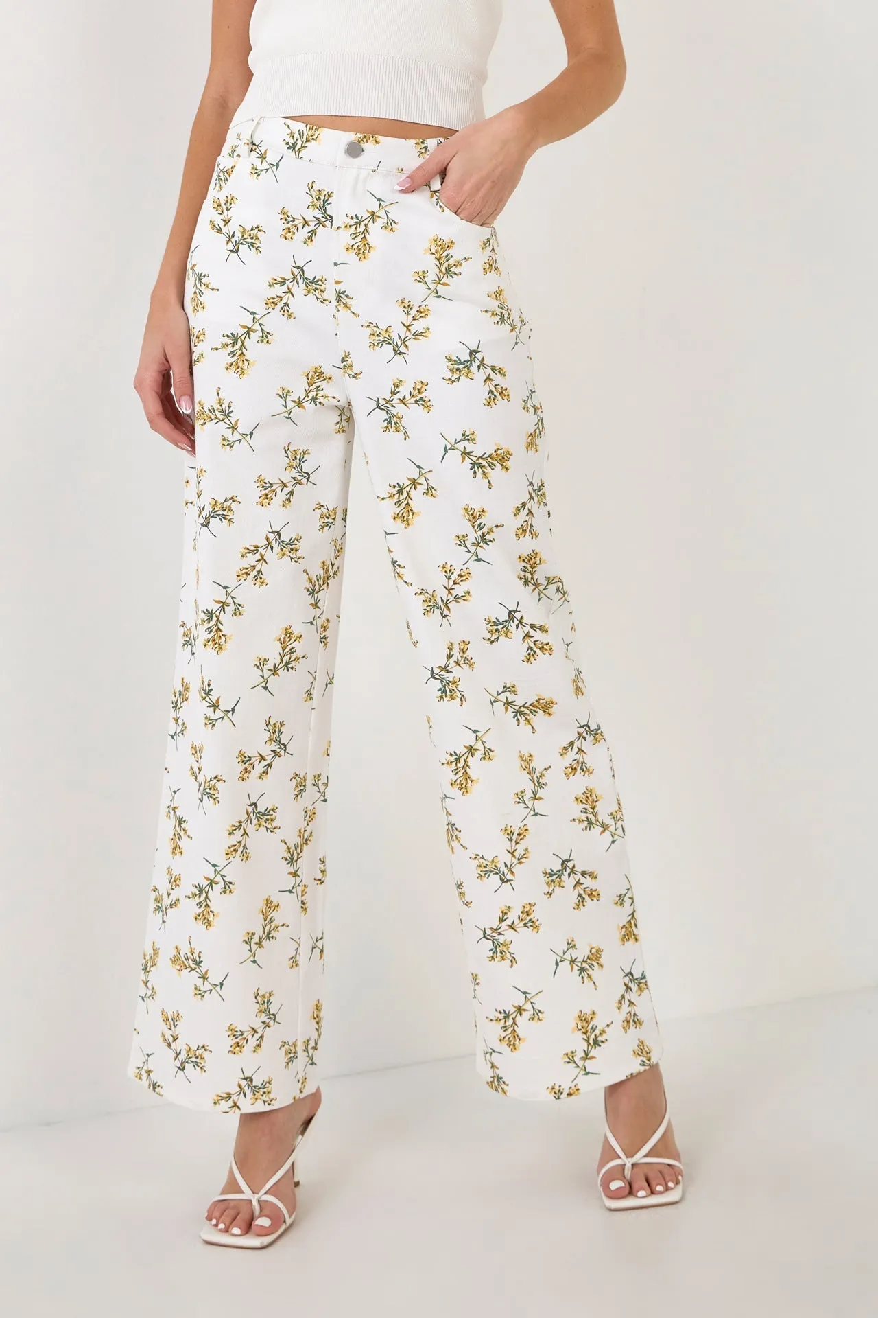 English Factory - Floral Straight Leg Pants