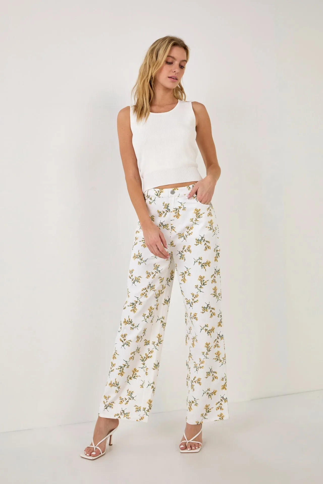 English Factory - Floral Straight Leg Pants