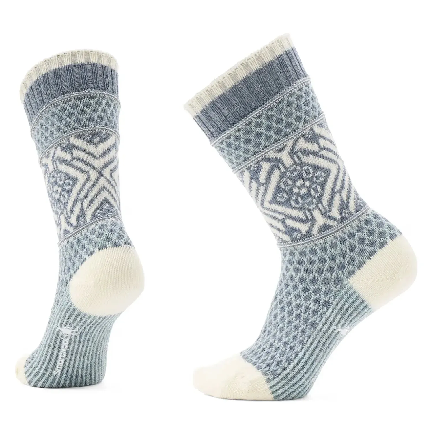 Everyday Cozy Popcorn Snowflake Pattern Crew Socks