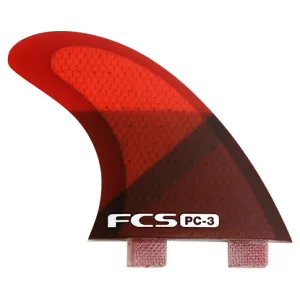 FCS PC-3 Tri Fin Set - Red Slice