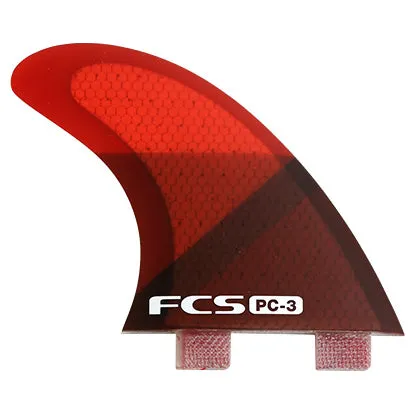 FCS PC-3 Tri Fin Set - Red Slice