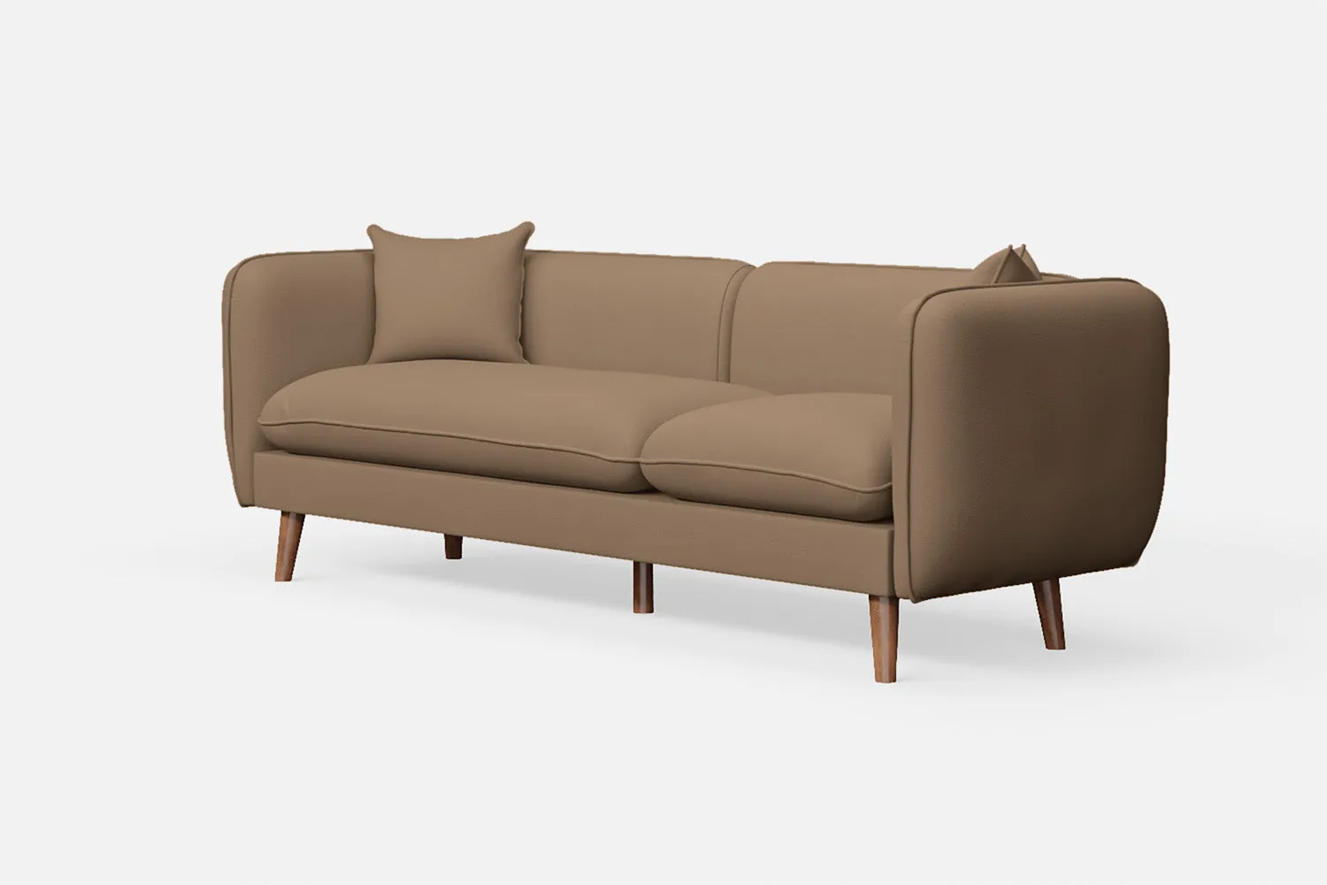 Florence 3 Seater Sofa Stone Leather