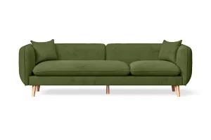 Florence 4 Seater Sofa Lime Velvet