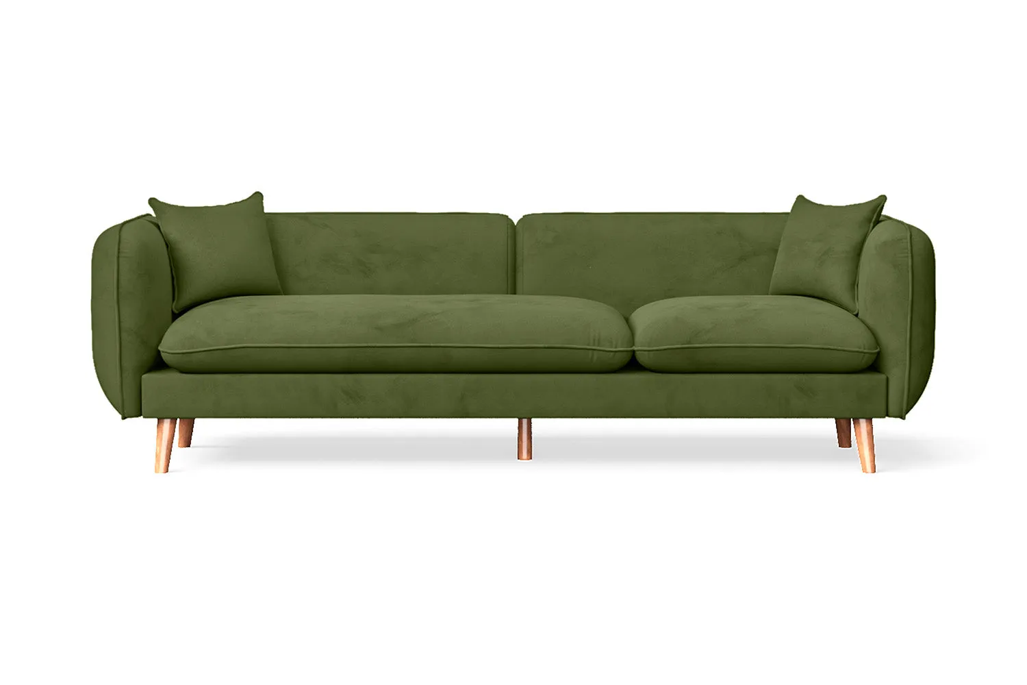 Florence 4 Seater Sofa Lime Velvet