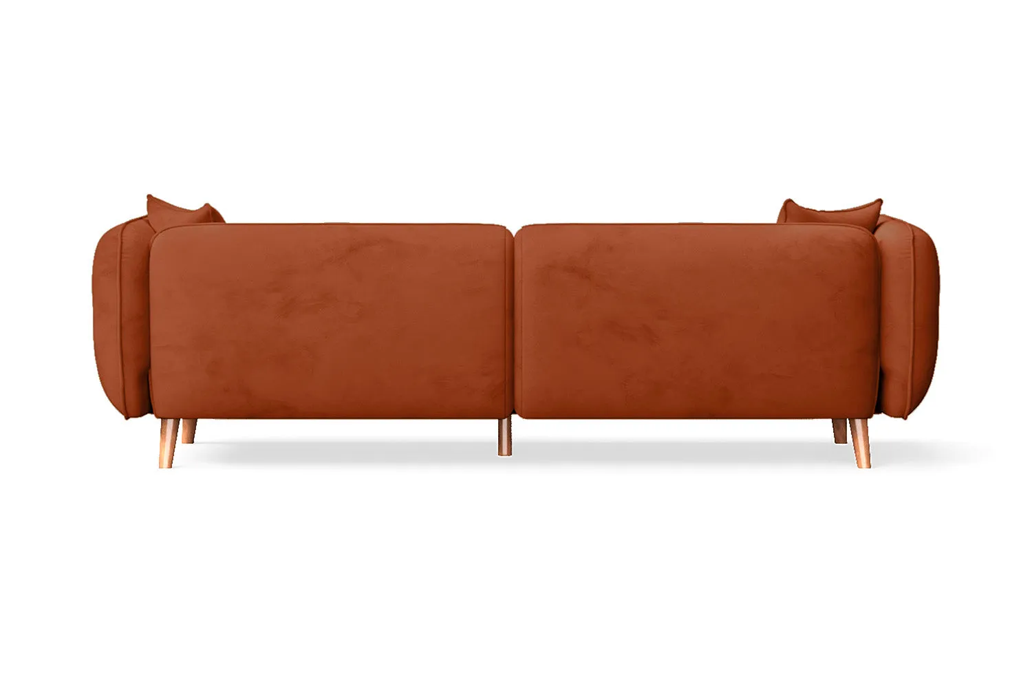 Florence 4 Seater Sofa Orange Velvet