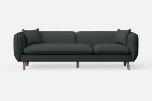 Florence 4 Seater Sofa Slate Leather