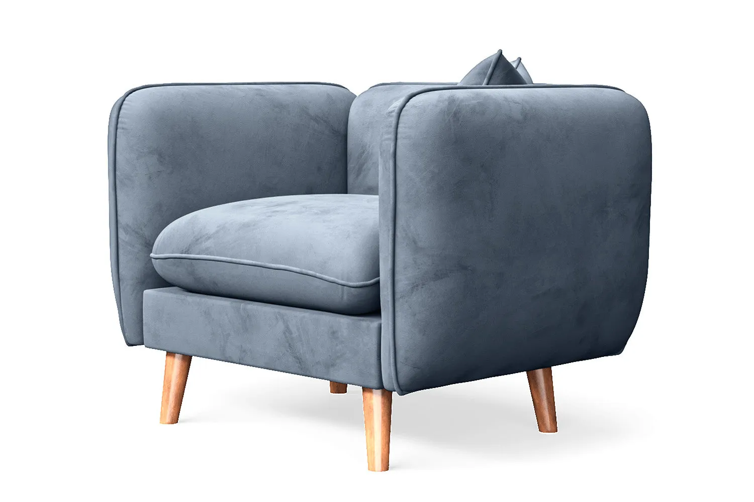 Florence Armchair Baby Blue Velvet