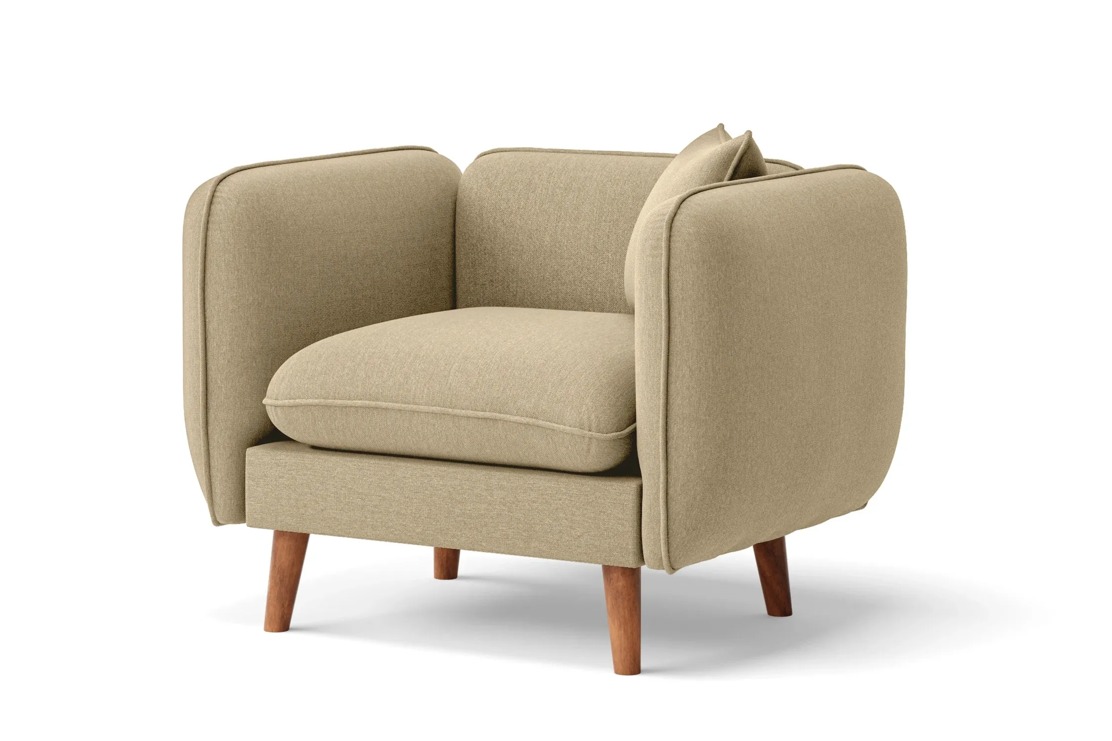 Florence Armchair Beige Linen Fabric