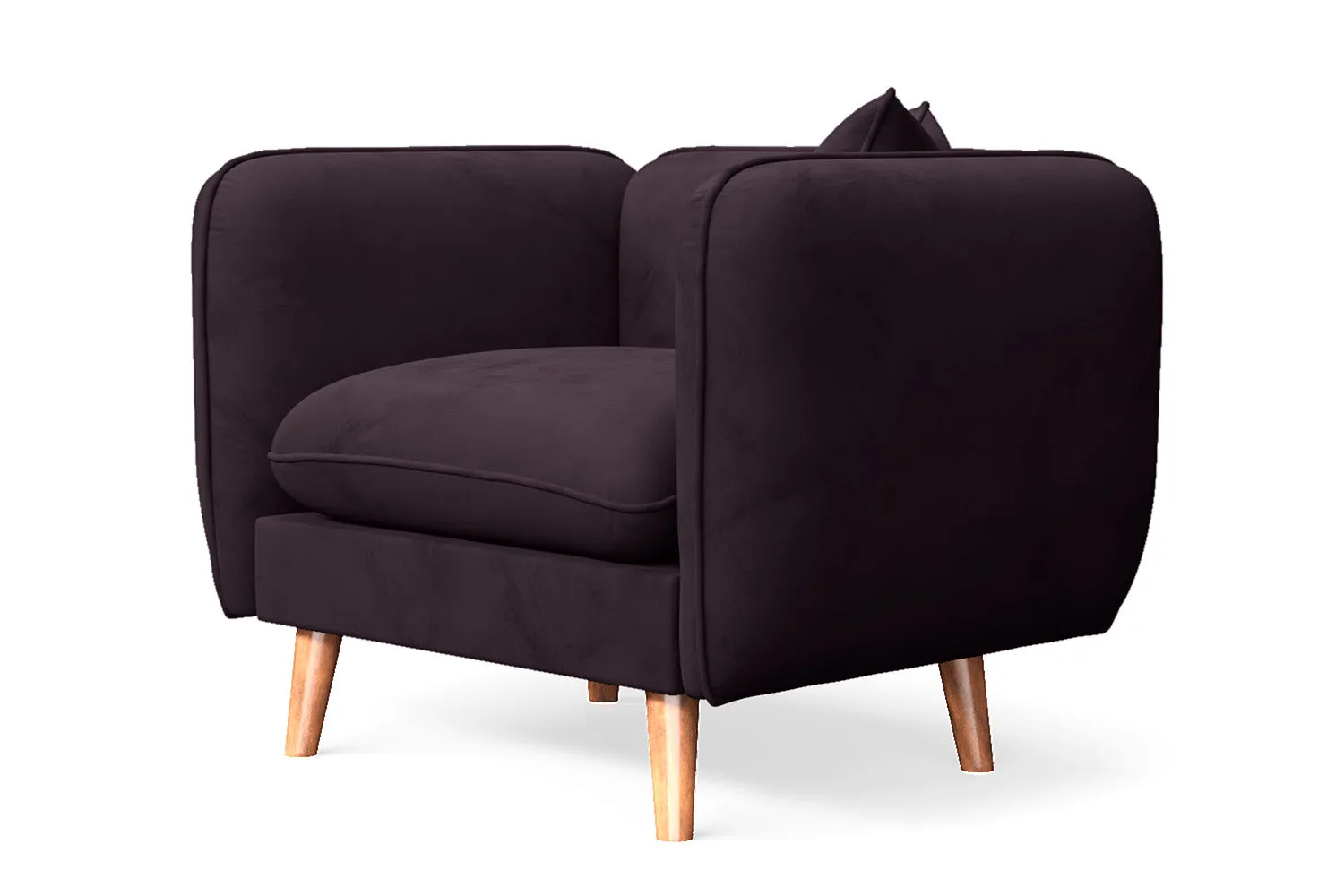 Florence Armchair Purple Velvet