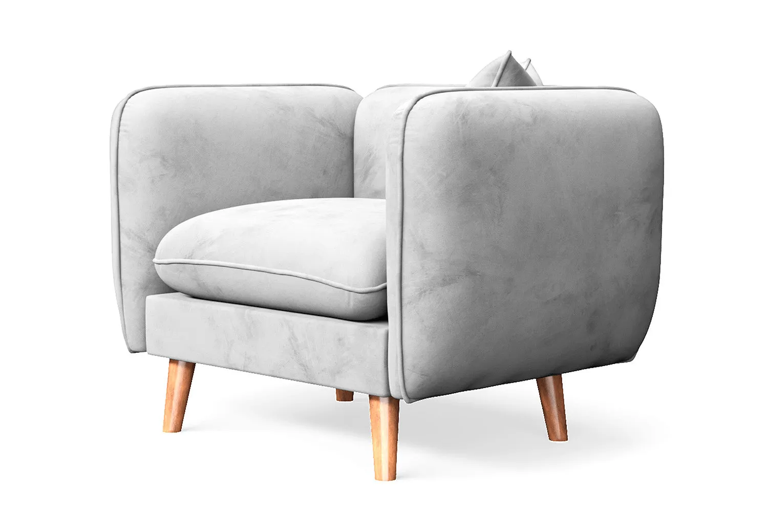 Florence Armchair White Velvet