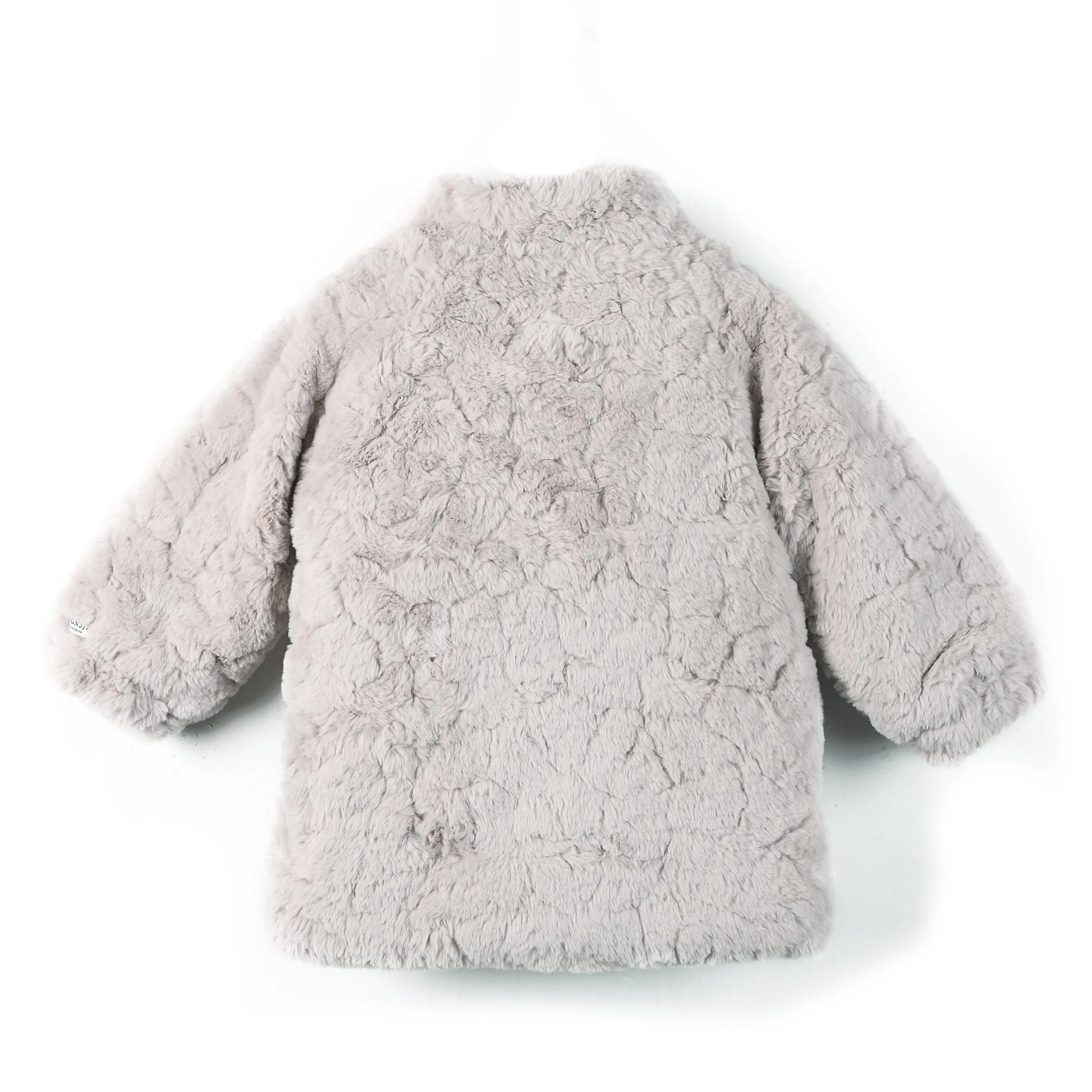 Girls Grey Faux Fur Mila Jacket