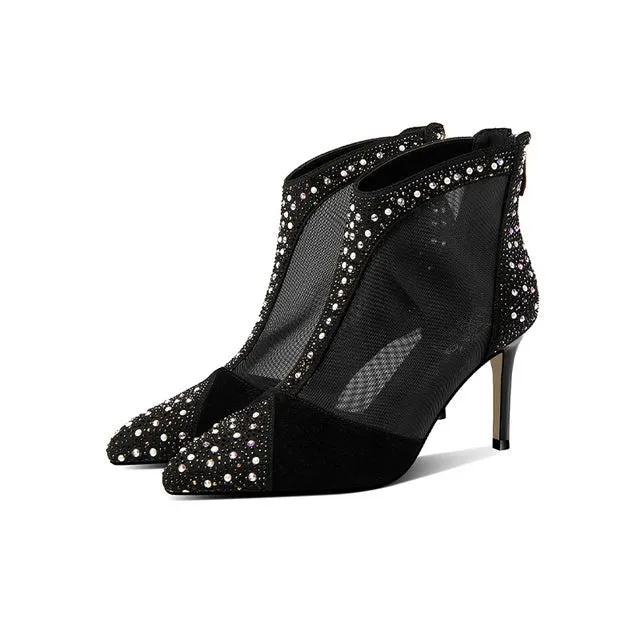 GlamCrystal Chic Party and Wedding High Heel Boots