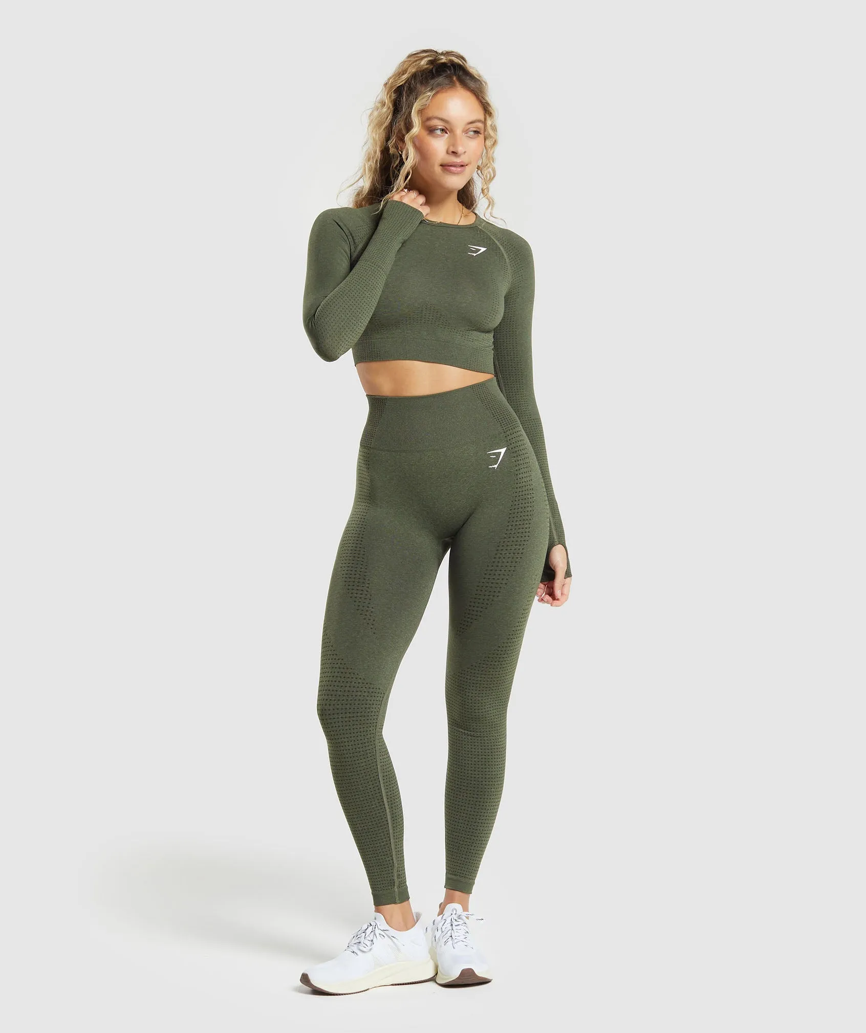 Gymshark Vital Seamless 2.0 Leggings - Base Green Marl