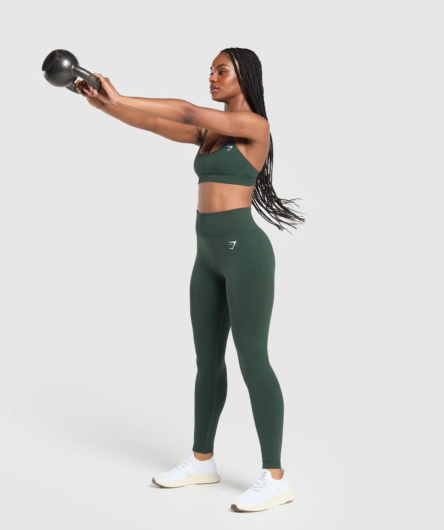 Gymshark Vital Seamless Tall Leggings - Woodland Green Marl