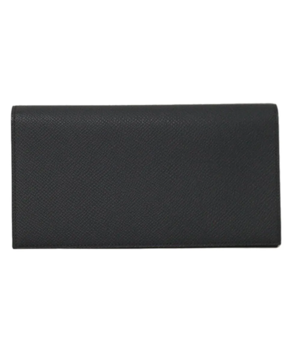 Hermes Navy Leather Wallet