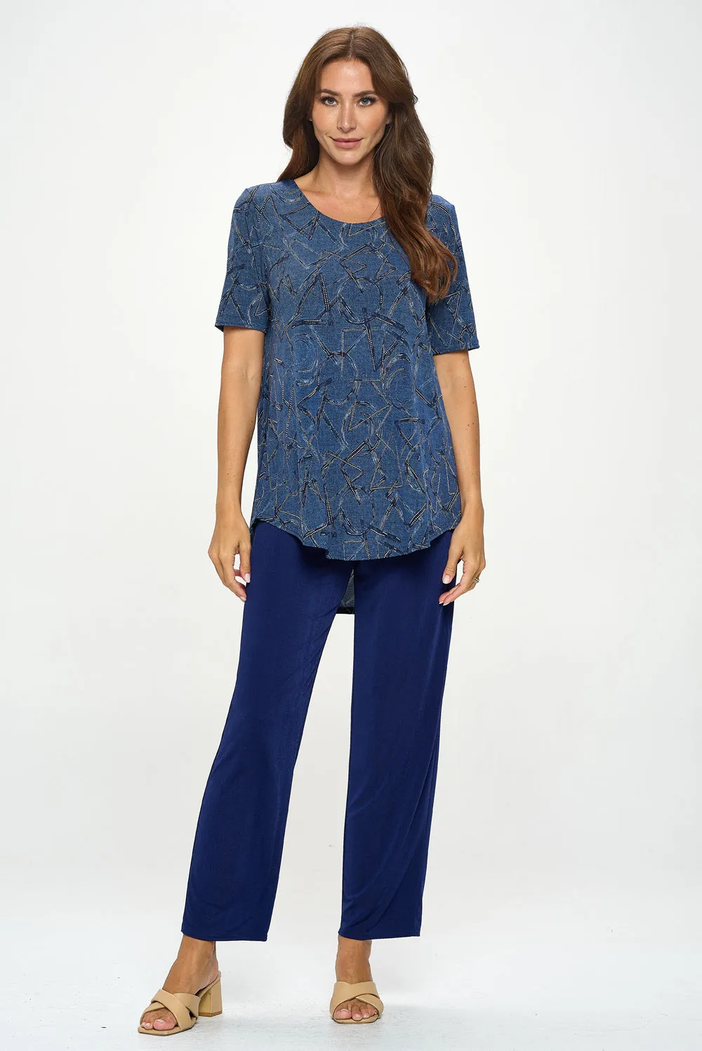 HIT Half Sleeve High-Low Top-3090HT-HRP1-W392