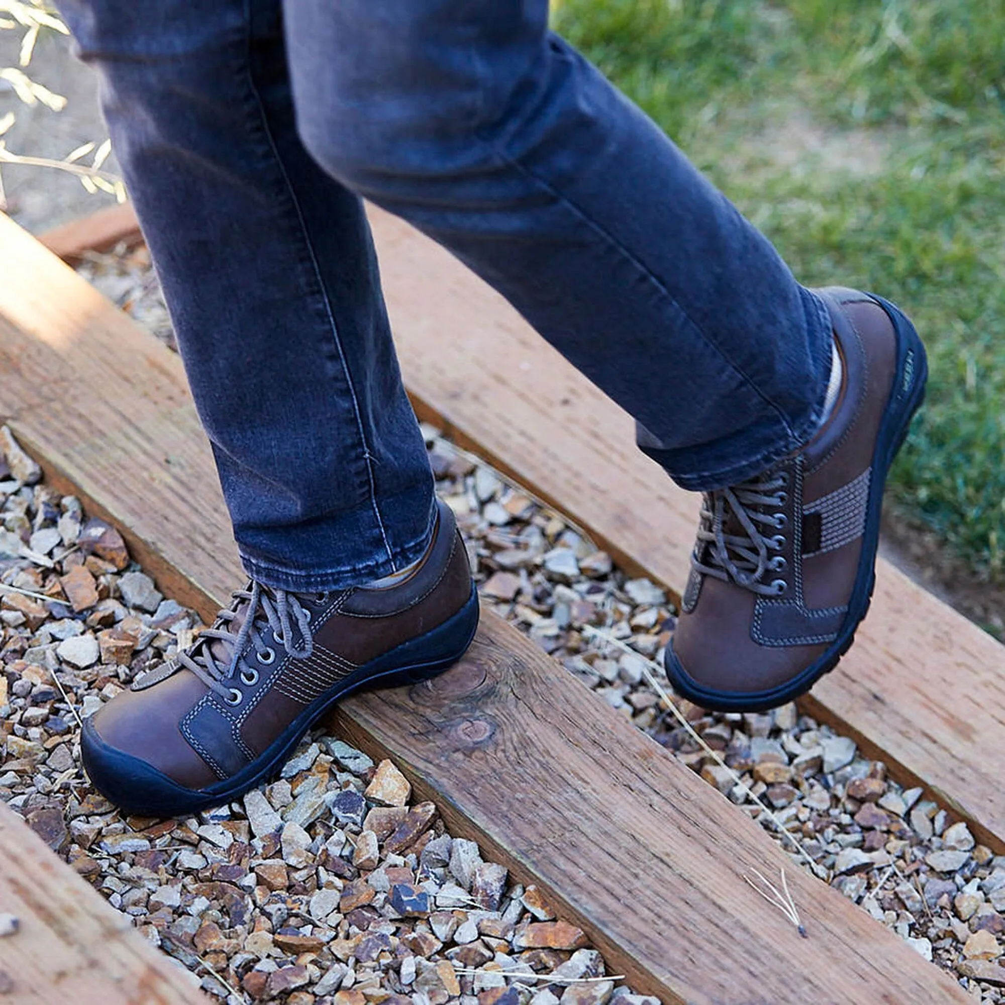 Keen Men's Austin Chocolate Brown Leather