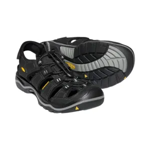 Keen Rialto II Men's Leather Walking Sandals - Black/Gargoyle