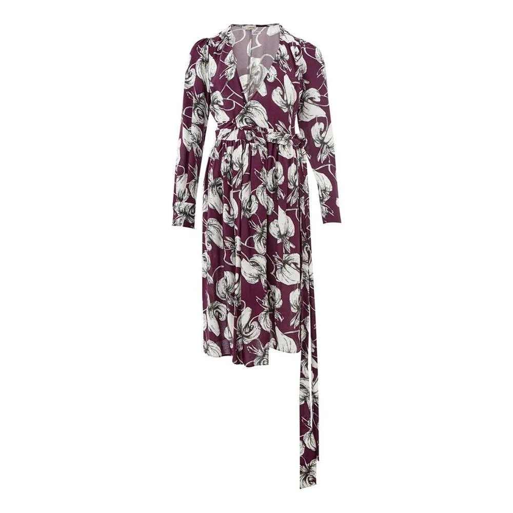 Lardini Elegant Purple Viscose Dress