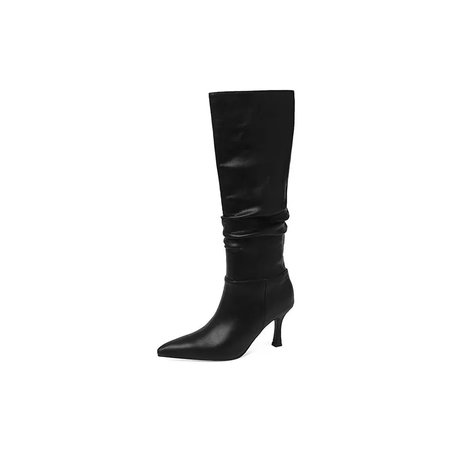 LeathElegance Artisan Winter Cowhide Chic Boots