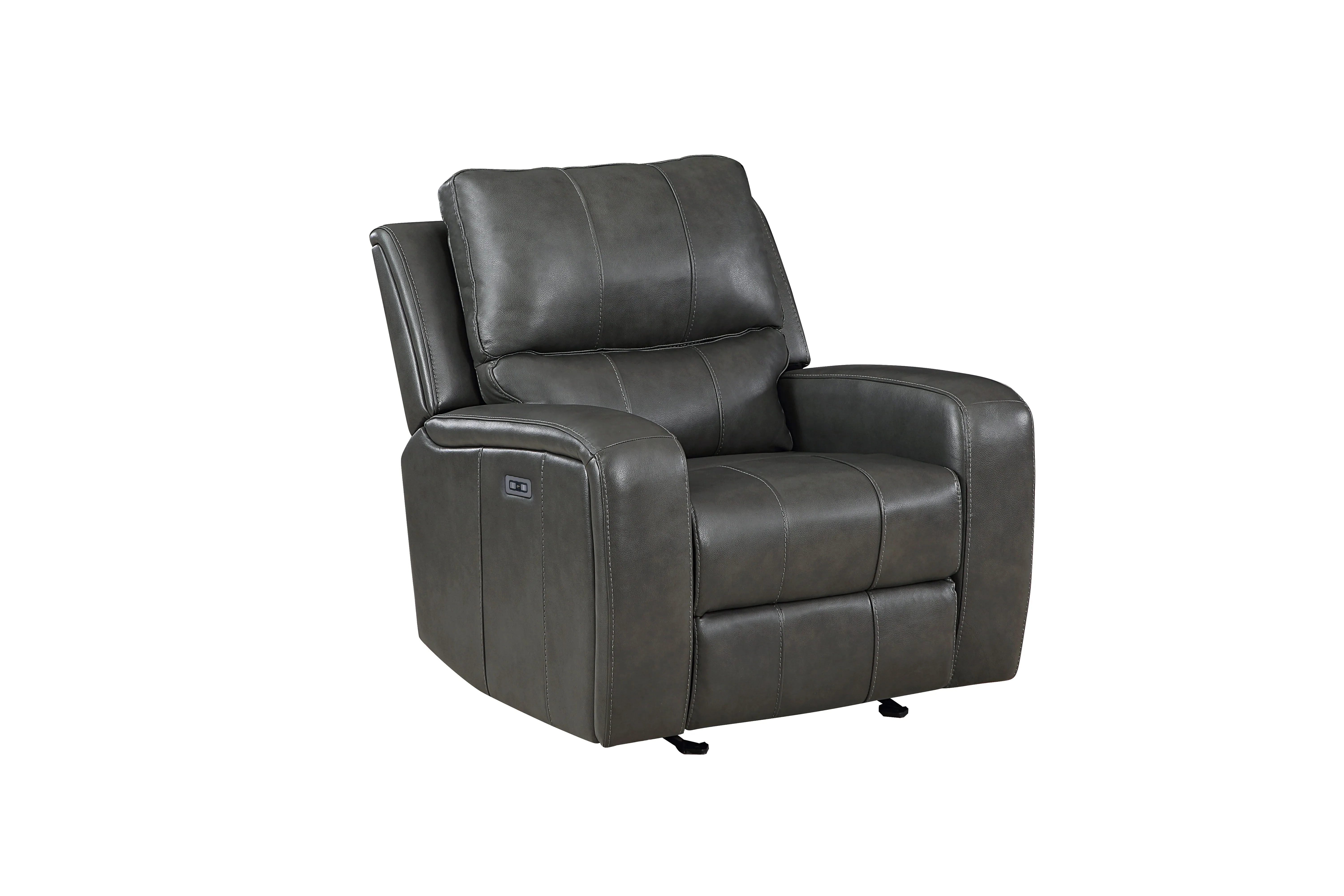 Linton - Leather Glider Recliner With Power Footrest