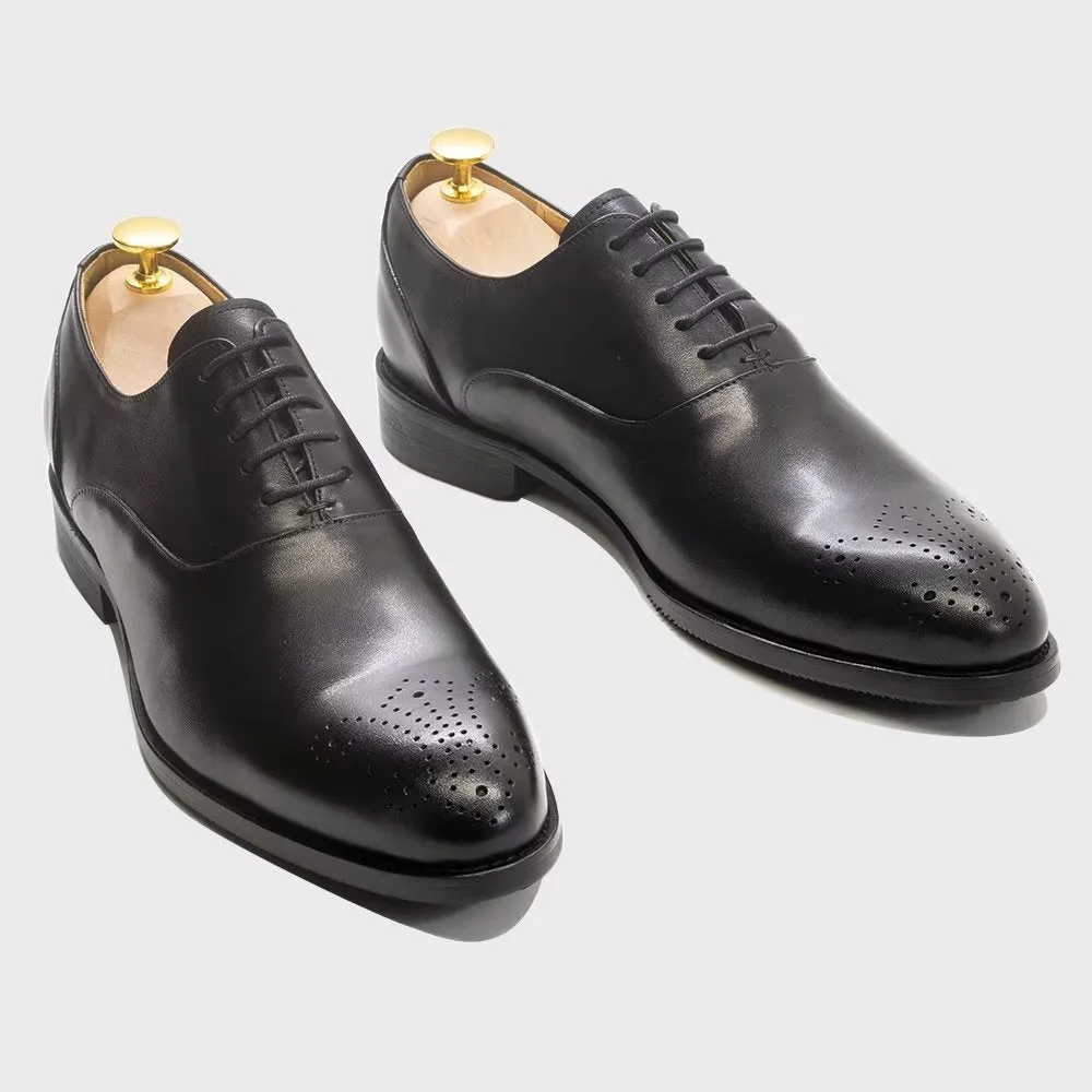 LuxeWing Exquisite Leather Wingtip Dress Shoes