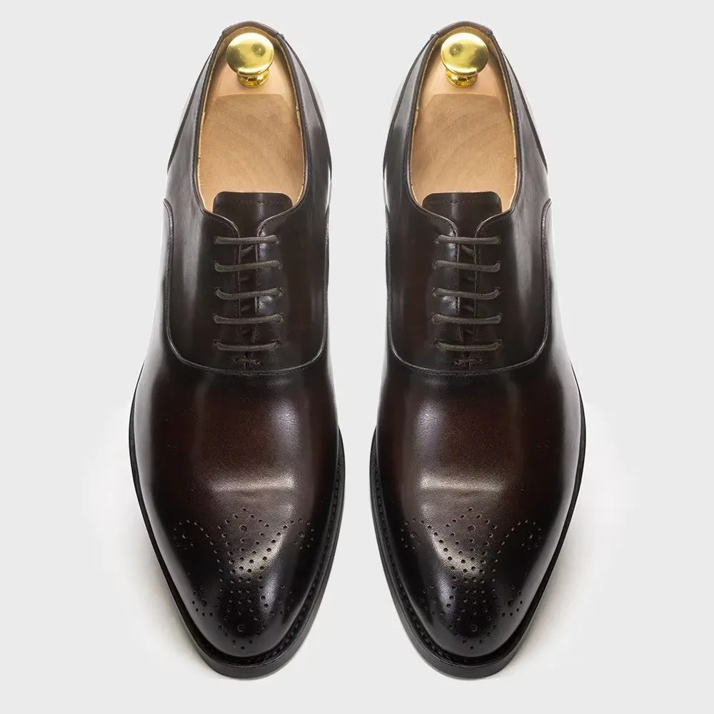 LuxeWing Exquisite Leather Wingtip Dress Shoes