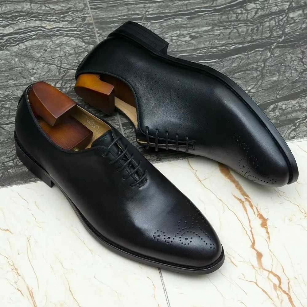 LuxeWing Exquisite Leather Wingtip Dress Shoes