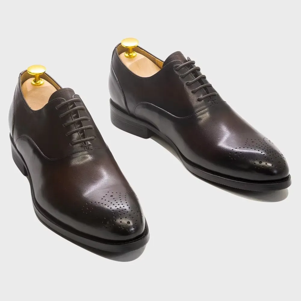 LuxeWing Exquisite Leather Wingtip Dress Shoes