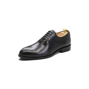 LuxeWing Exquisite Leather Wingtip Dress Shoes