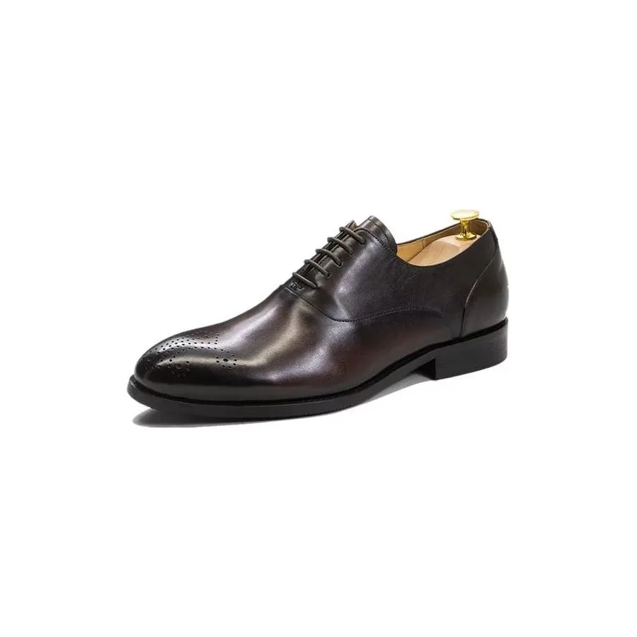 LuxeWing Exquisite Leather Wingtip Dress Shoes