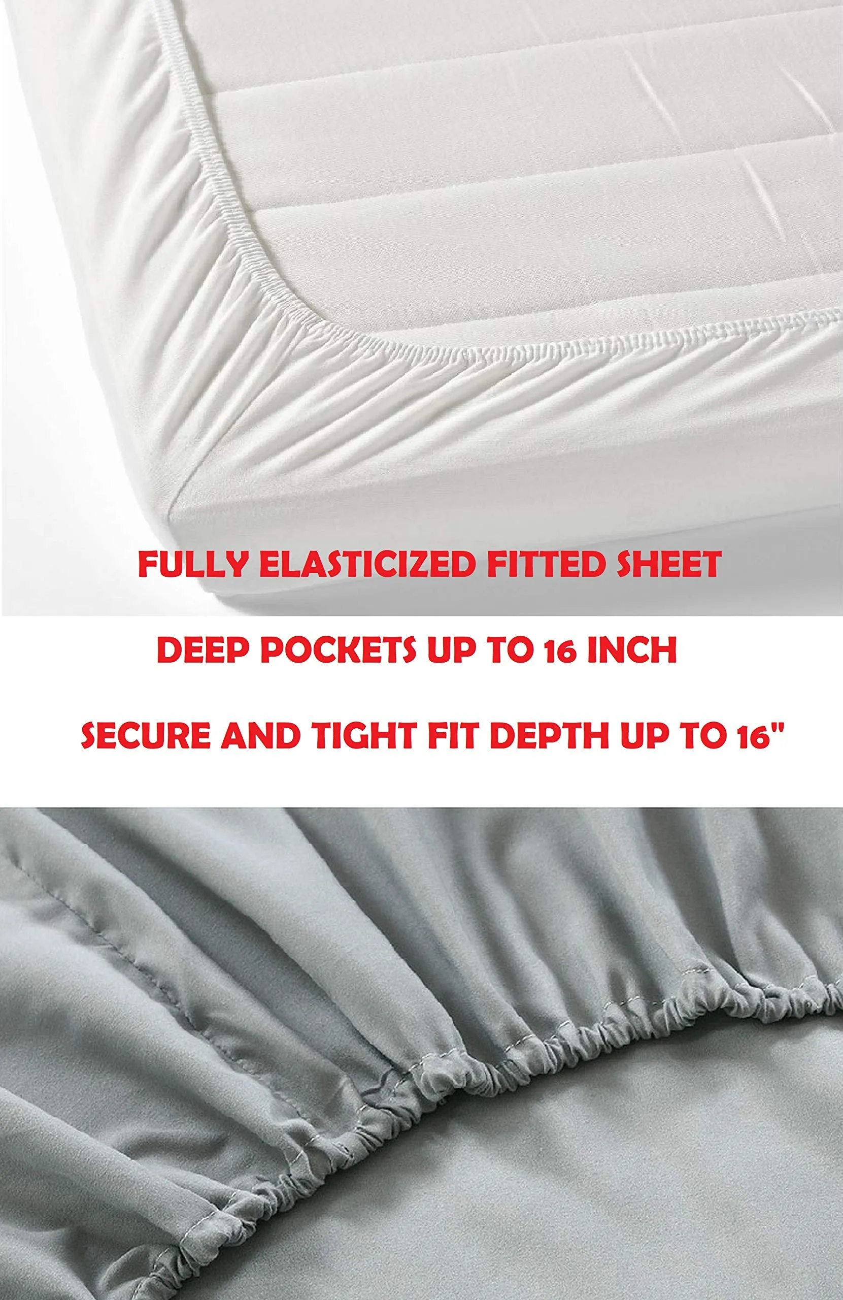 Luxurious Pillowcase Set on Amazon! Elegant Comfort 1500 Thread Count Hotel Quality Wrinkle,Fade and Stain Resistant 2-Piece Pillowcases - King, Size Sage