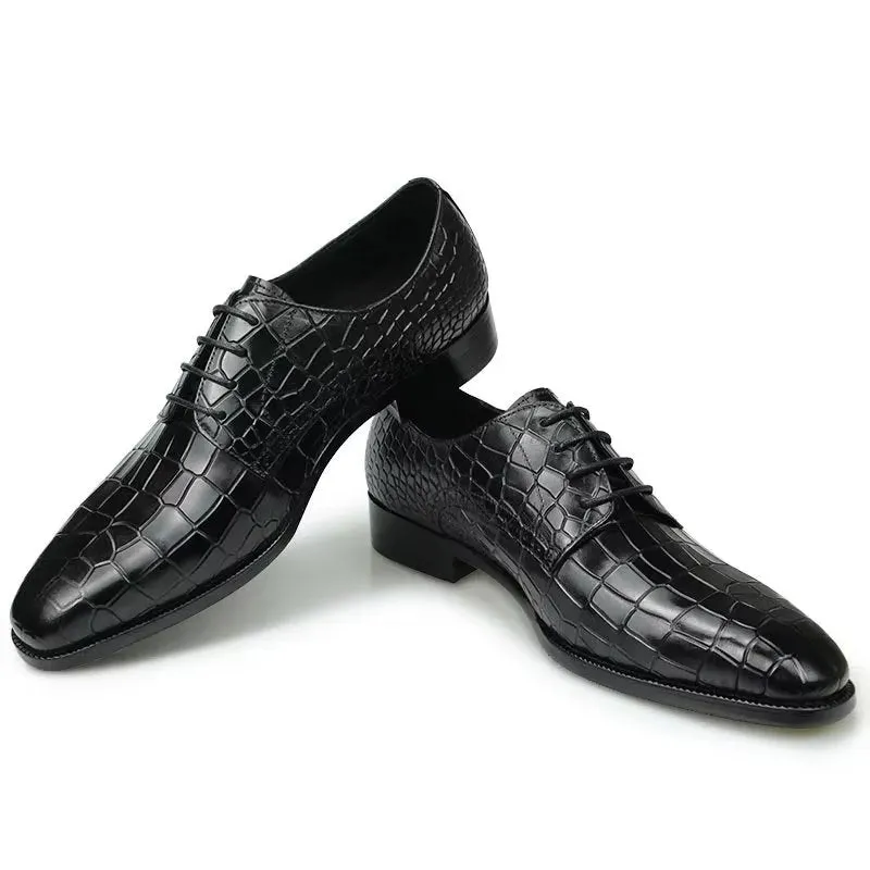 Luxury Elegant CrocLeather Brogue Shoes