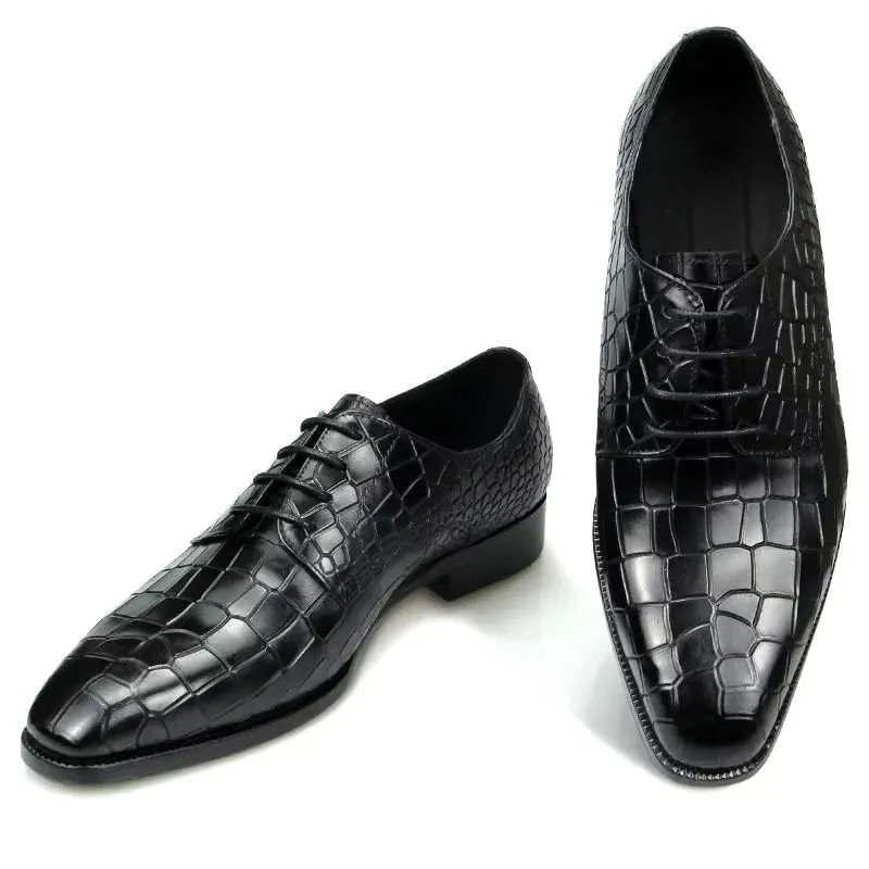 Luxury Elegant CrocLeather Brogue Shoes