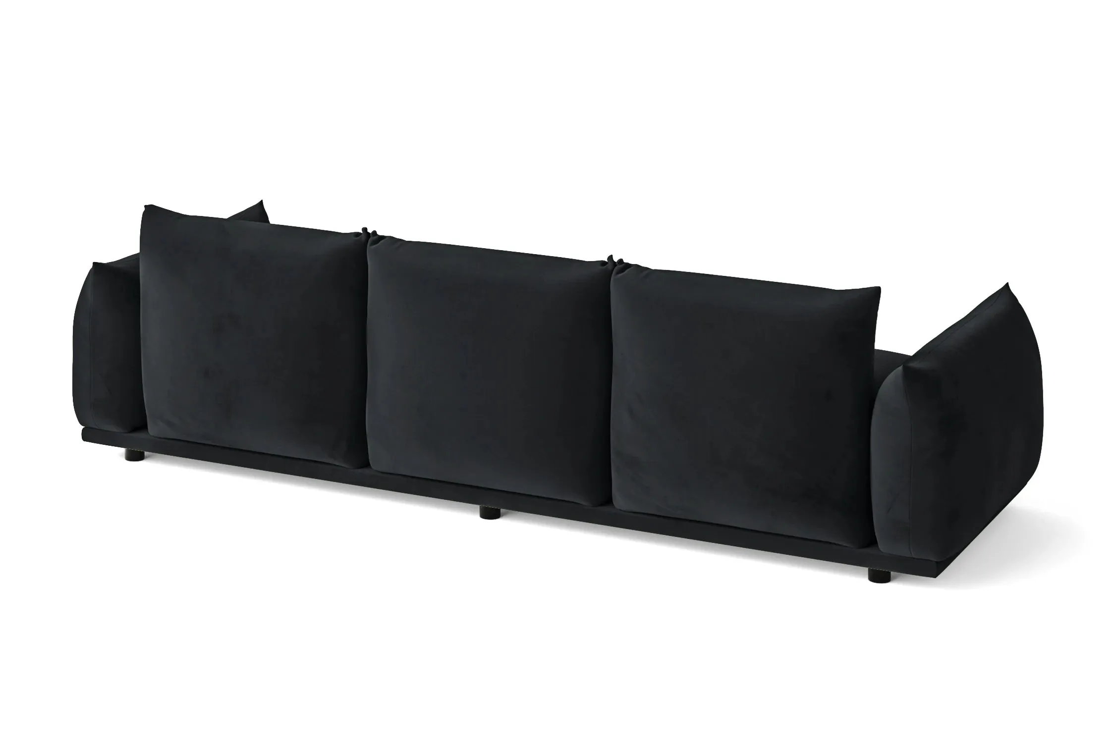 Minneapolis 3 Seater Sofa Dark Grey Velvet