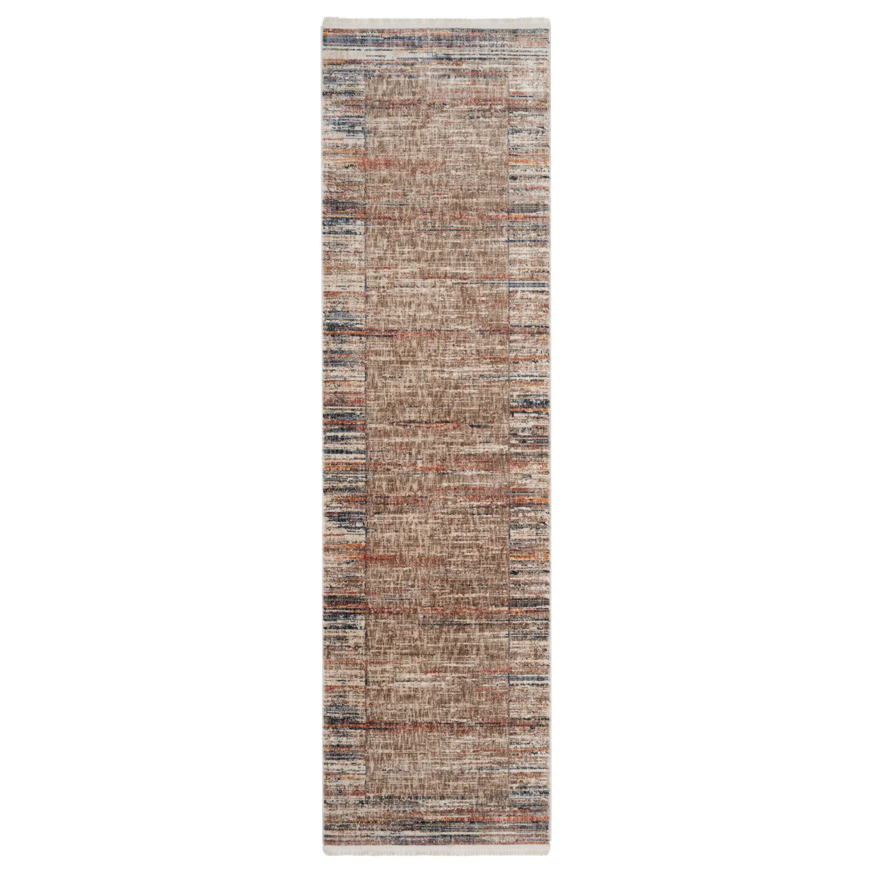 Multicolour Woven Border Rug - Alden