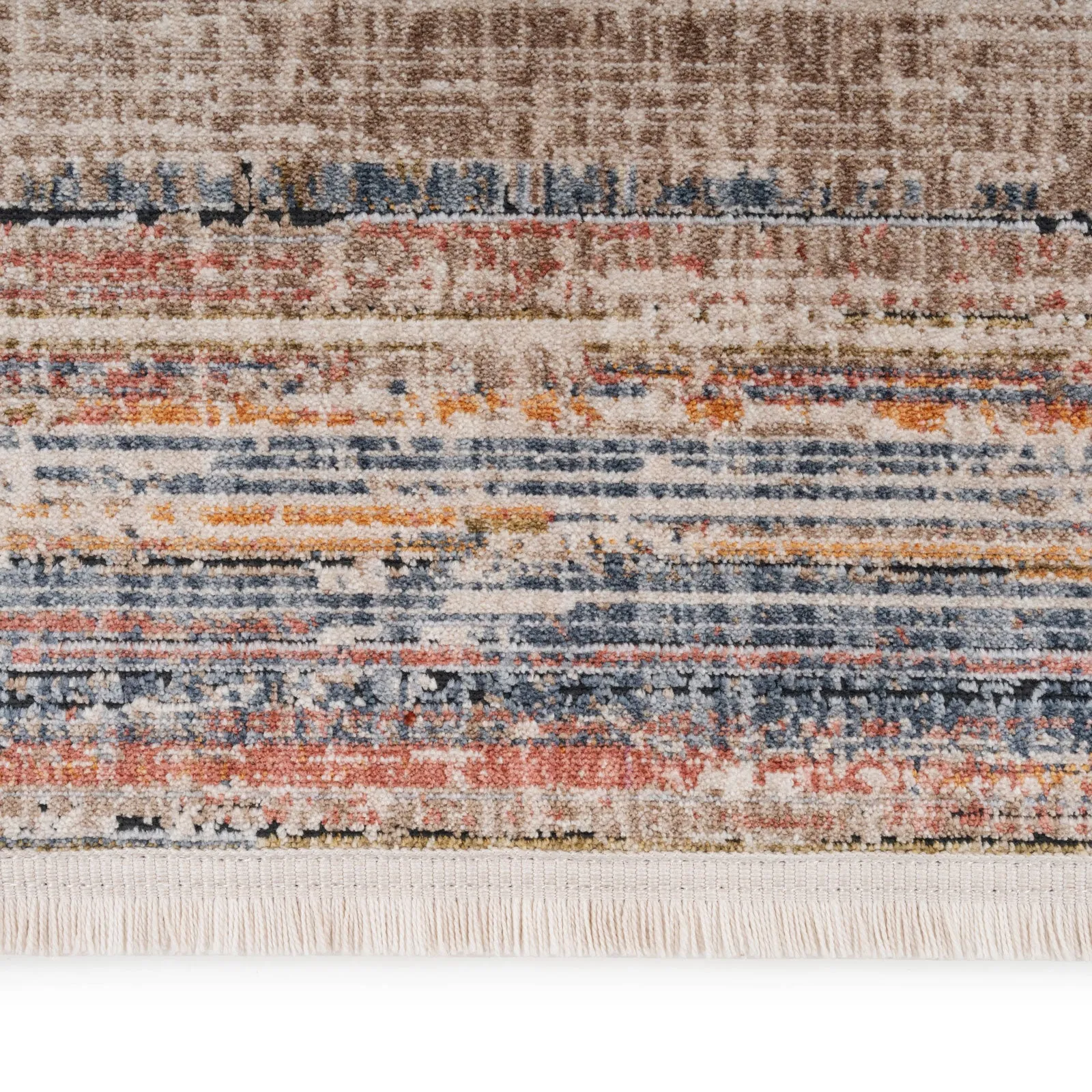 Multicolour Woven Border Rug - Alden