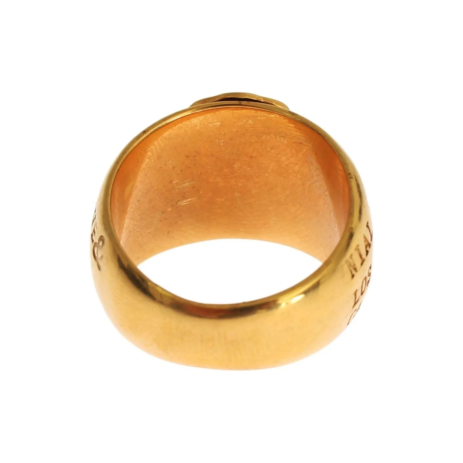 Nialaya Glamorous Gold-Plated Sterling Silver Ring